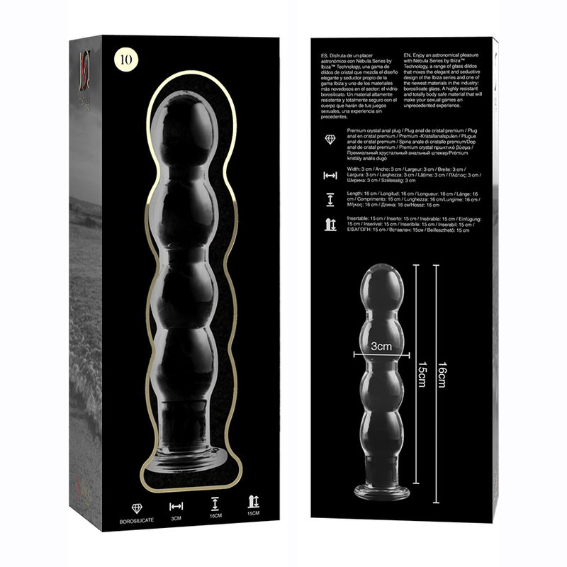 Plug anal en verre - Modèle 10 - Naturel Ethique