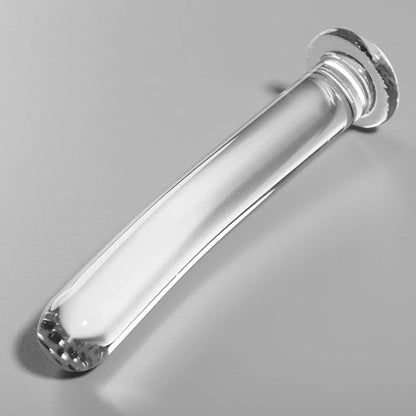 Plug anal long en verre Nebula – vue de profil courbure progressive et surface lisse