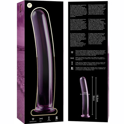 Plug en verre long Nebula Series – vue frontale non poreux hypoallergénique