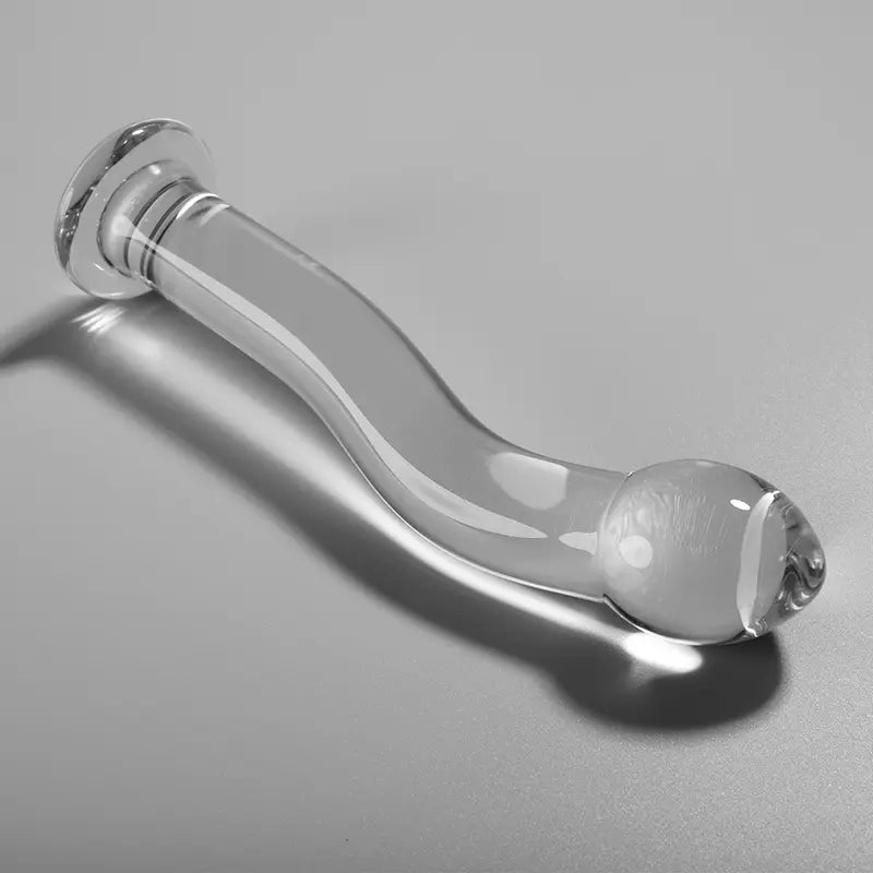 Gode lisse en verre Nebula – vue d’ensemble courbé en borosilicate rose body-safe