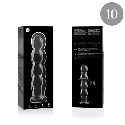 Plug anal en verre - Modèle 10 - Naturel Ethique