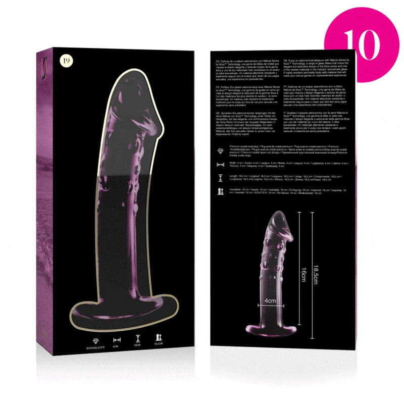 Gode en verre 18 cm