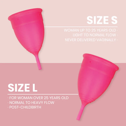 Coupe menstruelle tailles S et L en silicone médical – guide choix selon flux et âge, cup réutilisable
