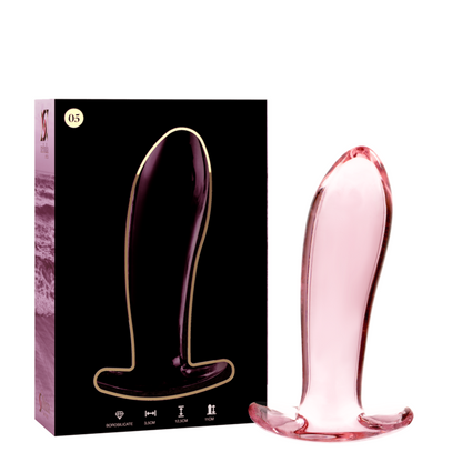 Plug anal en verre - Modèle 5 - Naturel Ethique