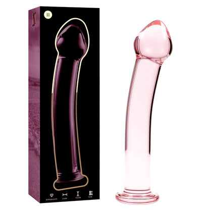 Gode 16 cm rose avec emballage – sextoy réaliste en verre