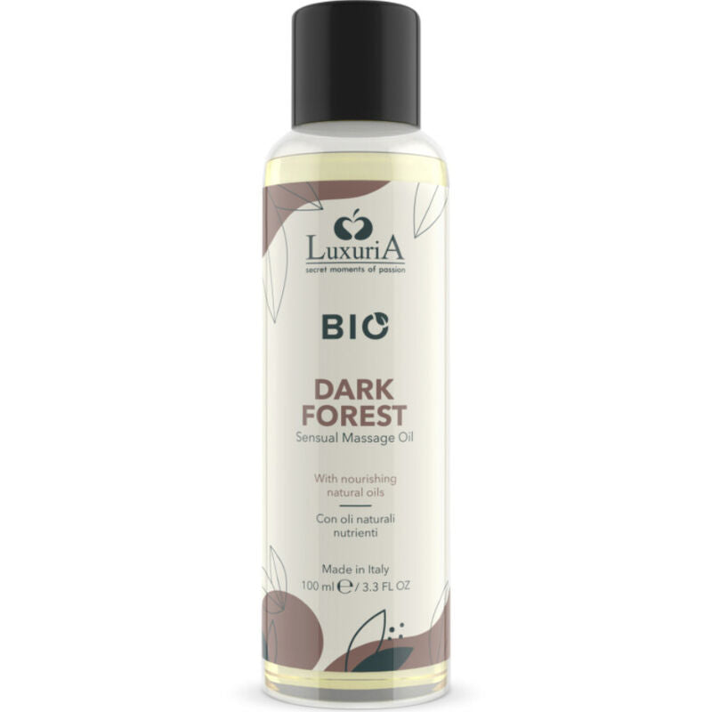 Huile de massage sensuelle bio Luxuria Dark Forest flacon 100 ml