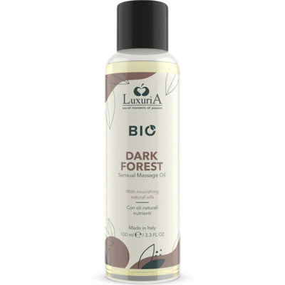 Huile de massage sensuelle bio Luxuria Dark Forest flacon 100 ml