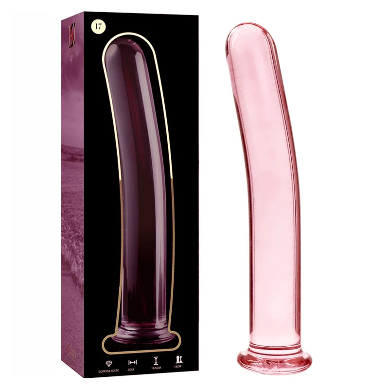 Plug anal long en verre Nebula – coffret luxe et packaging élégant body-safe