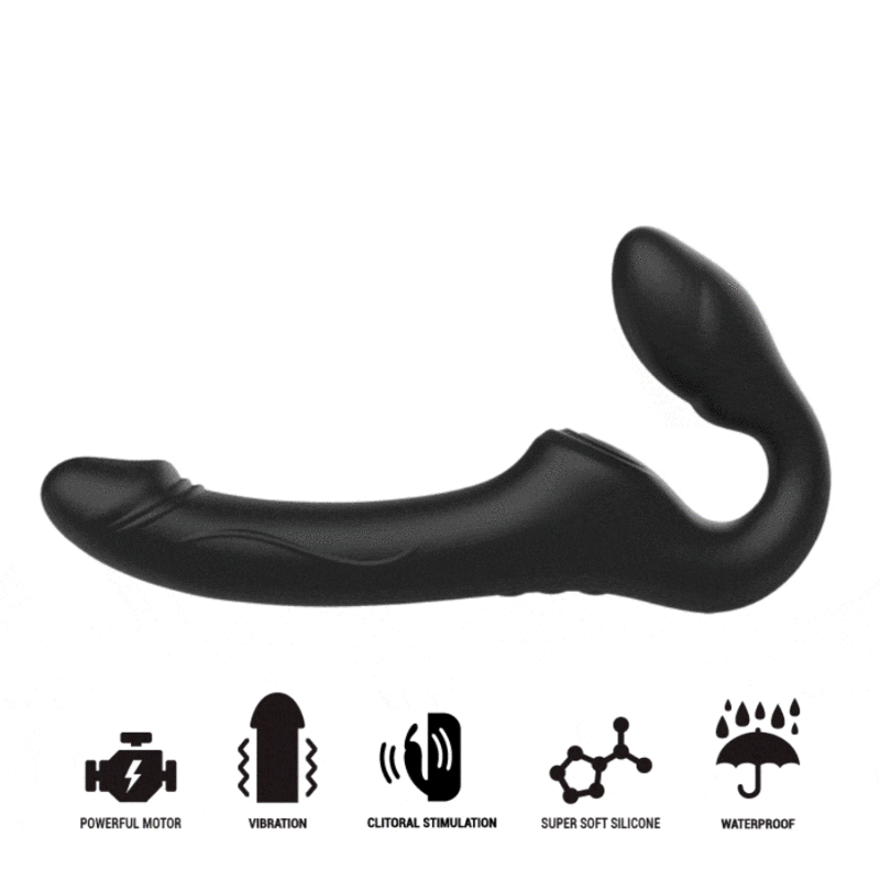 IBIZA - VIBRATEUR SANS BRETELLES AVEC BOUTON-POUSSOIR DE TÉLÉCOMMANDE White Smoke