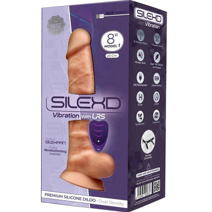SILEXD - MODÈLE 1 VIBRATEUR PÉNIS RÉALISTE SILICONE PREMIUM SILEXPAN TÉLÉCOMMANDE 20 CM Dark Slate Blue