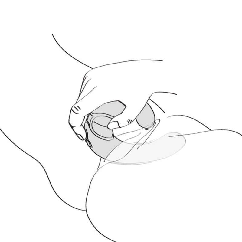 Illustration schématique montrant le positionnement d’utilisation du vibromasseur Shunga Miyo