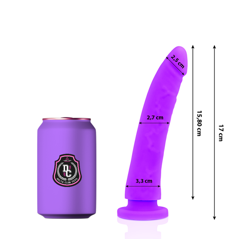 Gode ventouse en silicone médical coloris violet, base ventouse évasée
