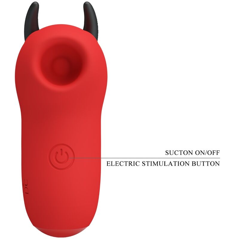 Mini stimulateur clitoridien rouge, vue frontale montrant l’ouverture de stimulation clitoridienne et la forme arrondie
