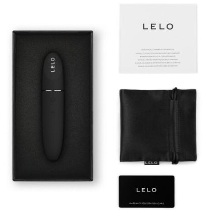 coffret LELO avec vibromasseur noir et accessoires inclus câble pochette et manuel produit haut de gamme