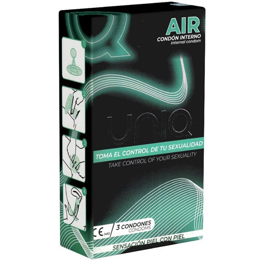 Préservatif féminin Uniq Air en boîte – condom interne pour protection intime et plaisir partagé