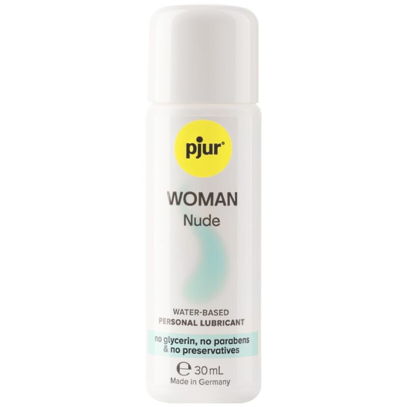 Lubrifiant Woman Nude de Pjur, formule sans parfum ni parabènes pour muqueuses réactives
