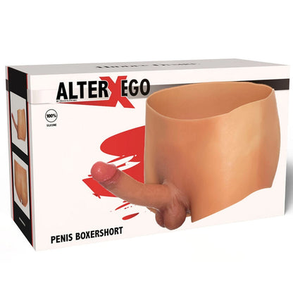 HIDDEN DESIRE - ALTER EGO BOXERSHOT AVEC PÉNIS 18 CM TAILLE S/M - Naturel Ethique