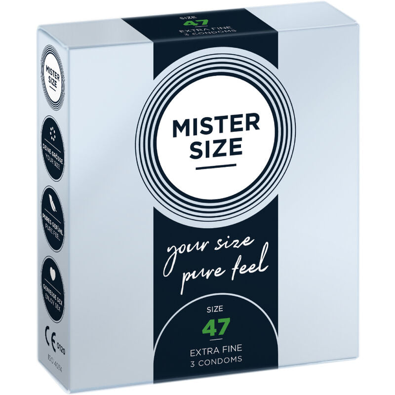 Préservatif Mister Size XS, 47 mm — la plus petite largeur de la gamme