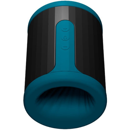 Masturbateur LELO bleu design premium avec interface de contrôle et texture interne immersive
