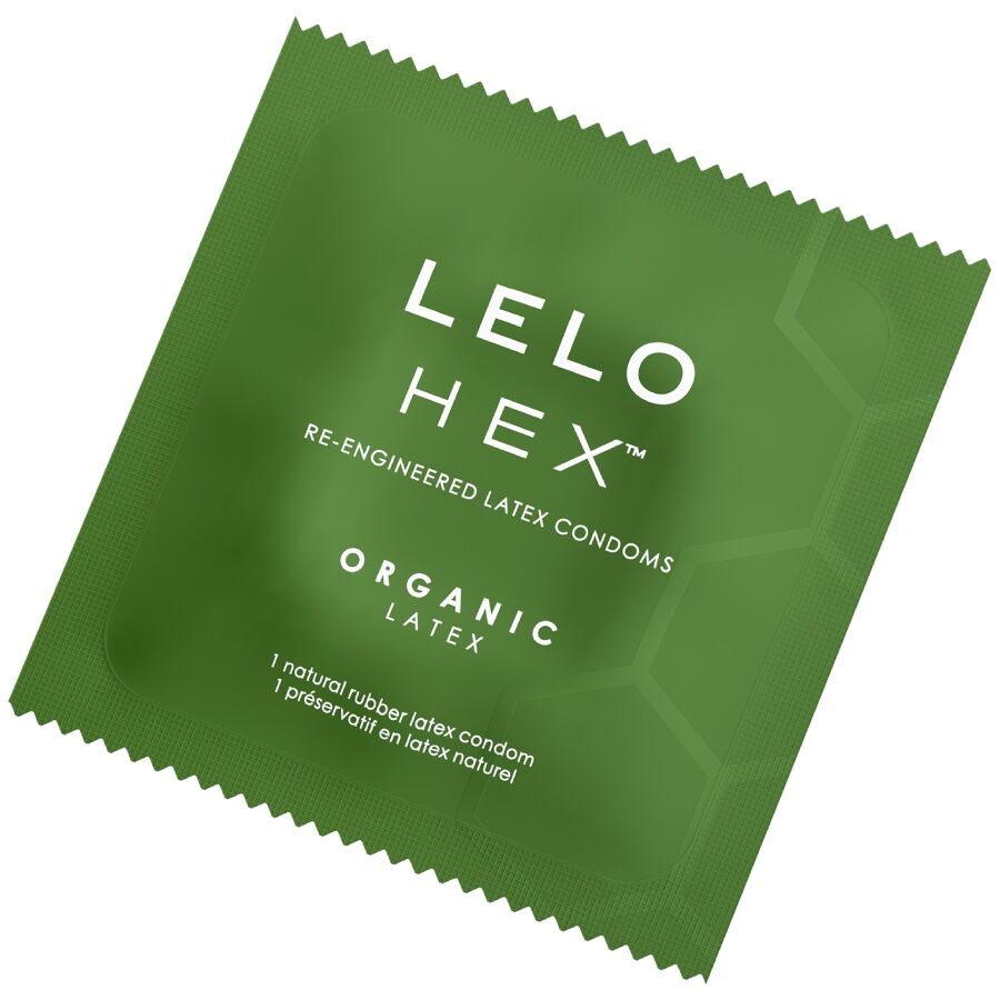 Sachet vert LELO HEX avec logo blanc centré