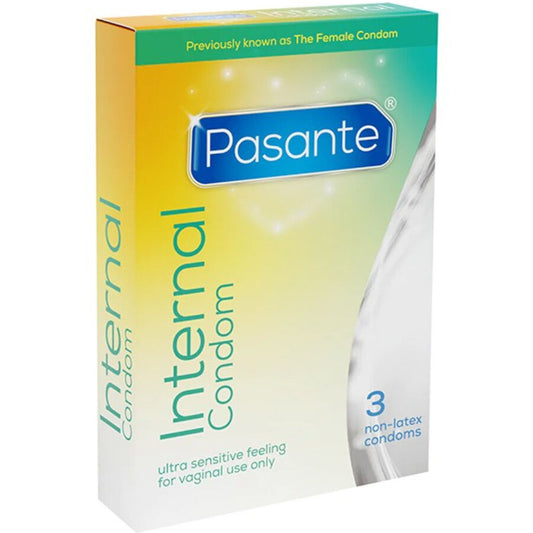 Préservatif féminin interne sans latex Pasante - 3 unités