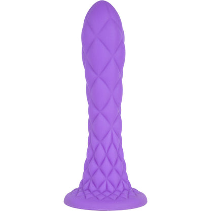 Gode violet SilexD Dreamy, forme courbe de la gamme Fantasy en silicone
