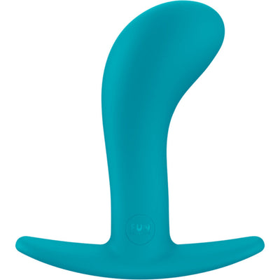 Fun Factory Bootie plug anal silicone médical turquoise — stimulation prostatique courbée body-safe