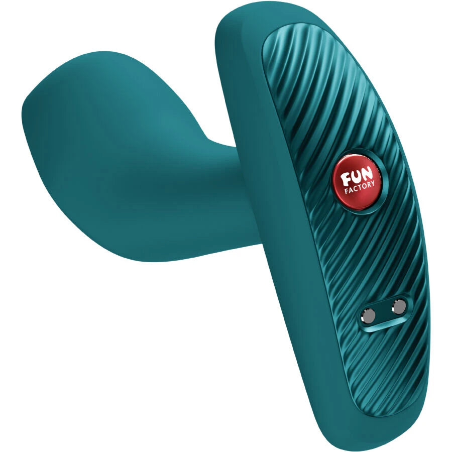 Plug anal vibrant Fun Factory Bootie Vibe turquoise – silicone médical base sécurité body-safe