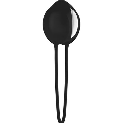 Boule de Geisha noire en silicone avec forme ovale et tige longue et étroite
