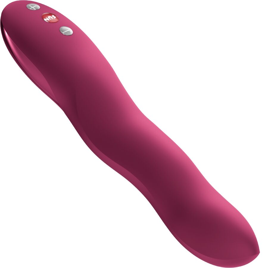 > vibromasseur rose en silicone Fun Factory vue inclinée avec boutons de contrôle stimulation interne