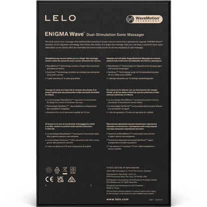 Lelo Enigma Wave violet en silicone, ondes soniques, vibrations et mouvement de vague