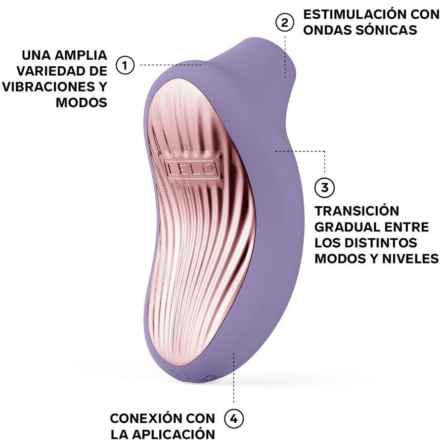 LELO Sona 3, masseur intime à ondes soniques SenSonic en silicone body-safe