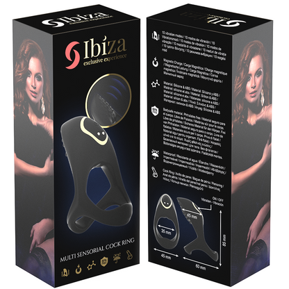 Packaging de l’anneau vibrant multisensoriel, vue de la boîte avec visuel du produit et informations principales