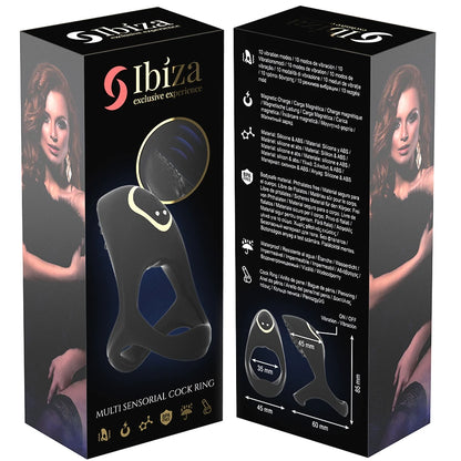 Packaging de l’anneau vibrant multisensoriel, vue de la boîte avec visuel du produit et informations principales