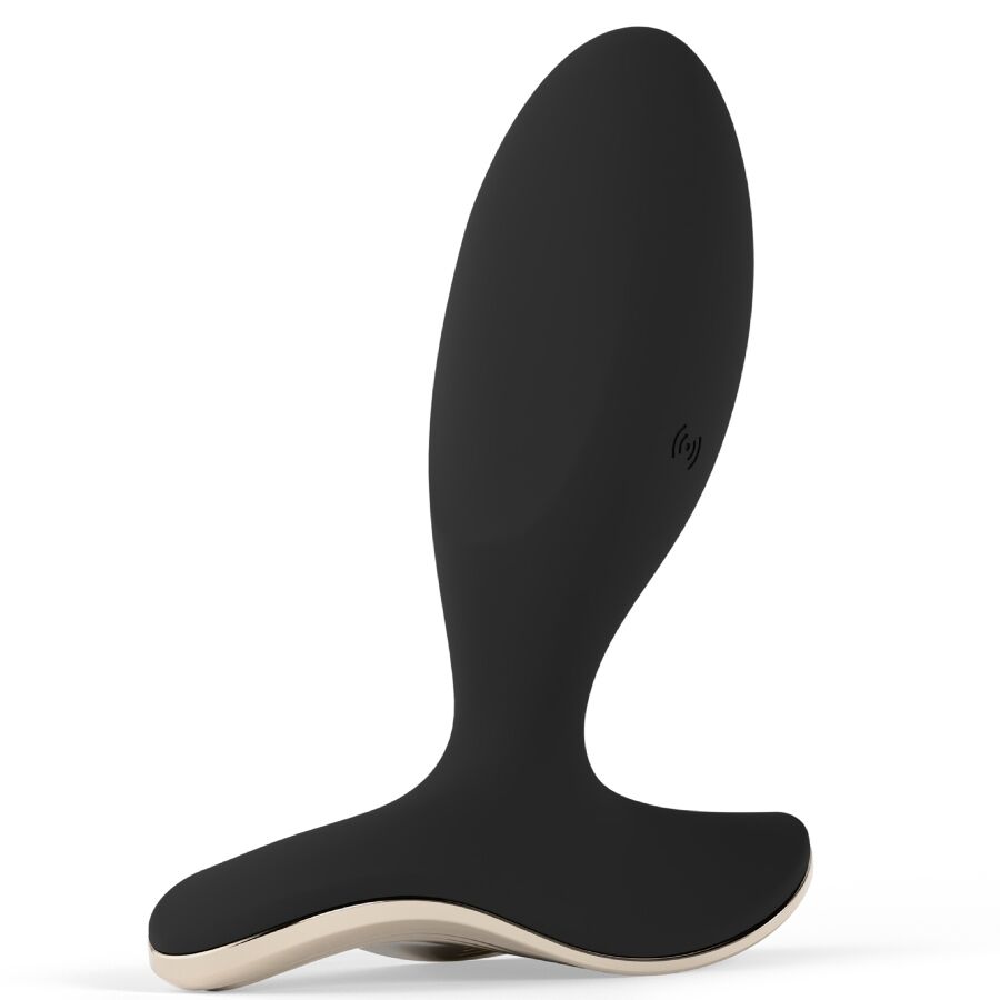 Plug anal LELO Surfer 2 en silicone noir avec base métallique incurvée
