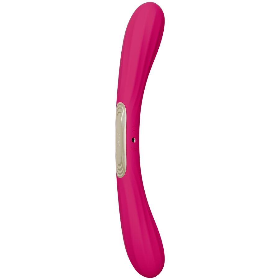 vibromasseur double silicone médical sextoy cerise couple sûr et hygiénique