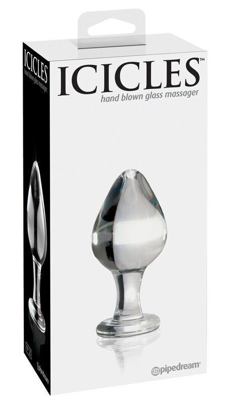 Plug anal en verre Icicles Pipedream – packaging coffret plug bulbe transparent hand blown glass body-safe