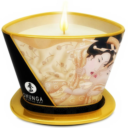 SHUNGA - BOUGIE DE MASSAGE MINI CARESS BY CANDELIGHT VANILLE 170 ML - Naturel Ethique