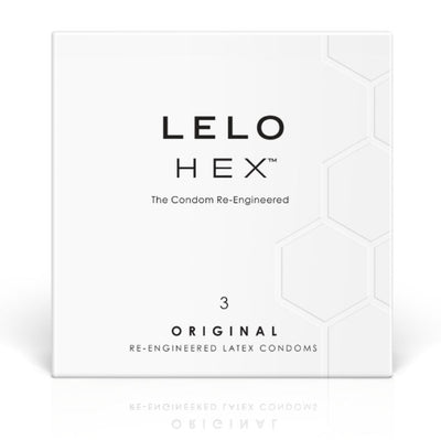 Structure hexagonale en relief du préservatif LELO HEX en latex naturel