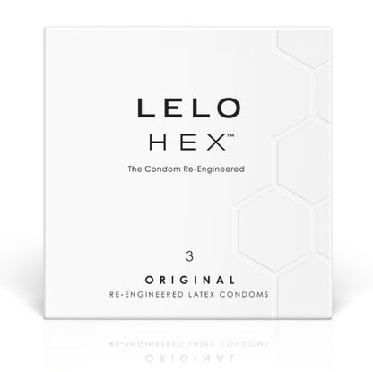 Structure hexagonale en relief du préservatif LELO HEX en latex naturel