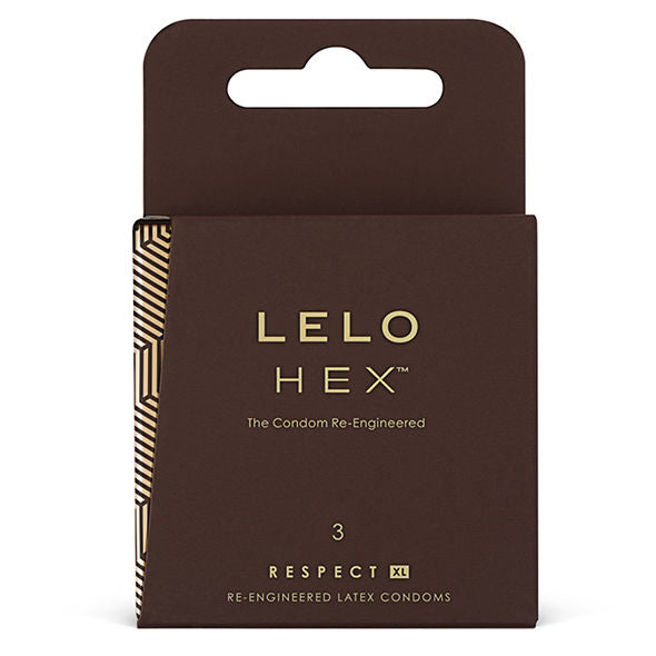 Préservatif LELO HEX XL en latex naturel à structure hexagonale
