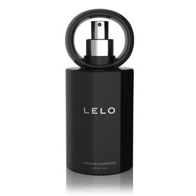 Flacon pompe de lubrifiant intime LELO noir avec capuchon circulaire ouvert