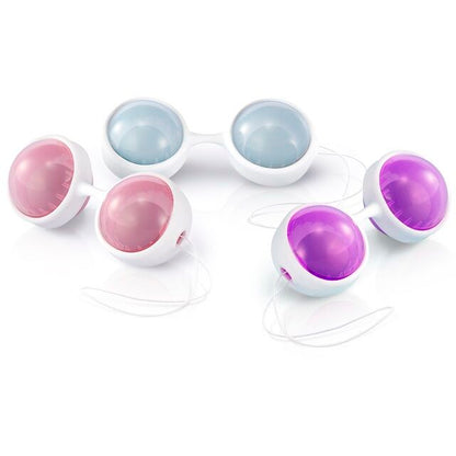Six boules pastel rose, violet et bleu présentées séparément sur fond blanc