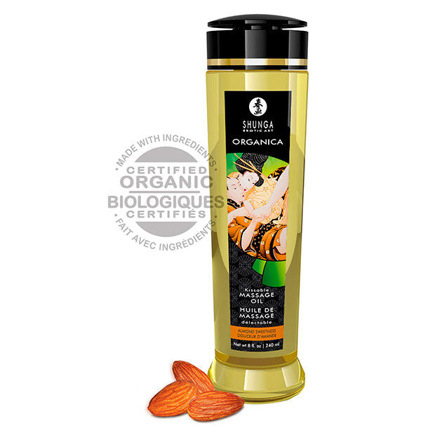Huile de massage Shunga Organica aux amandes