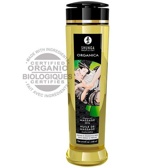 SHUNGA - HUILE DE MASSAGE NATURELLE BIO 240 ML - Naturel Ethique