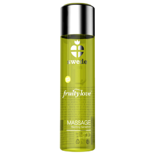Huile de massage couple effet chauffant - vanille & poire - 120 ml - Naturel Ethique