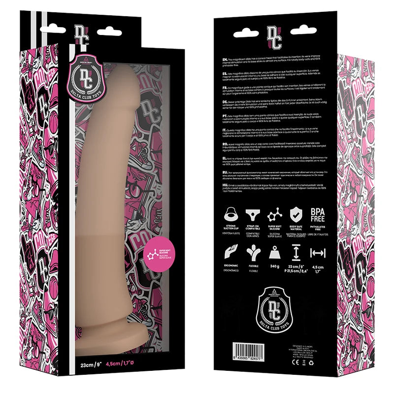 Gode ventouse Delta Club en silicone médical sans phtalate ni latex