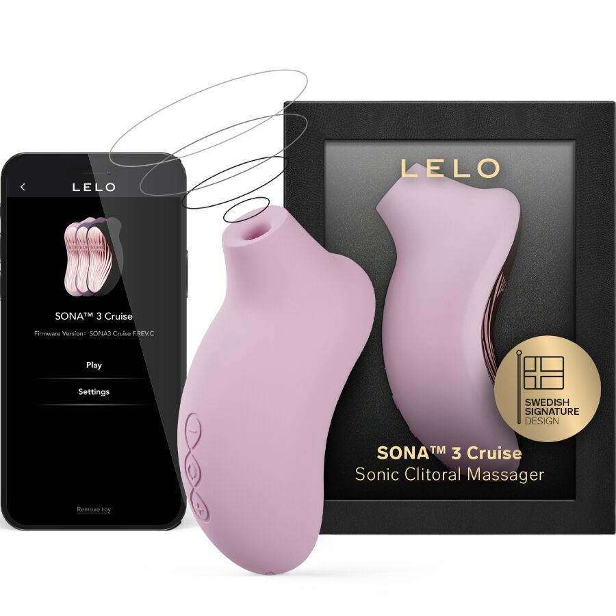 Stimulateur clitoridien LELO 3 Cruise rose  présenté avec boîte et application mobile