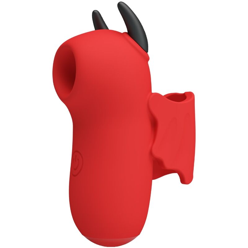 Mini stimulateur clitoridien rouge en silicone doux, forme compacte ergonomique, tête ouverte pour stimulation ciblée et petite languette souple externe