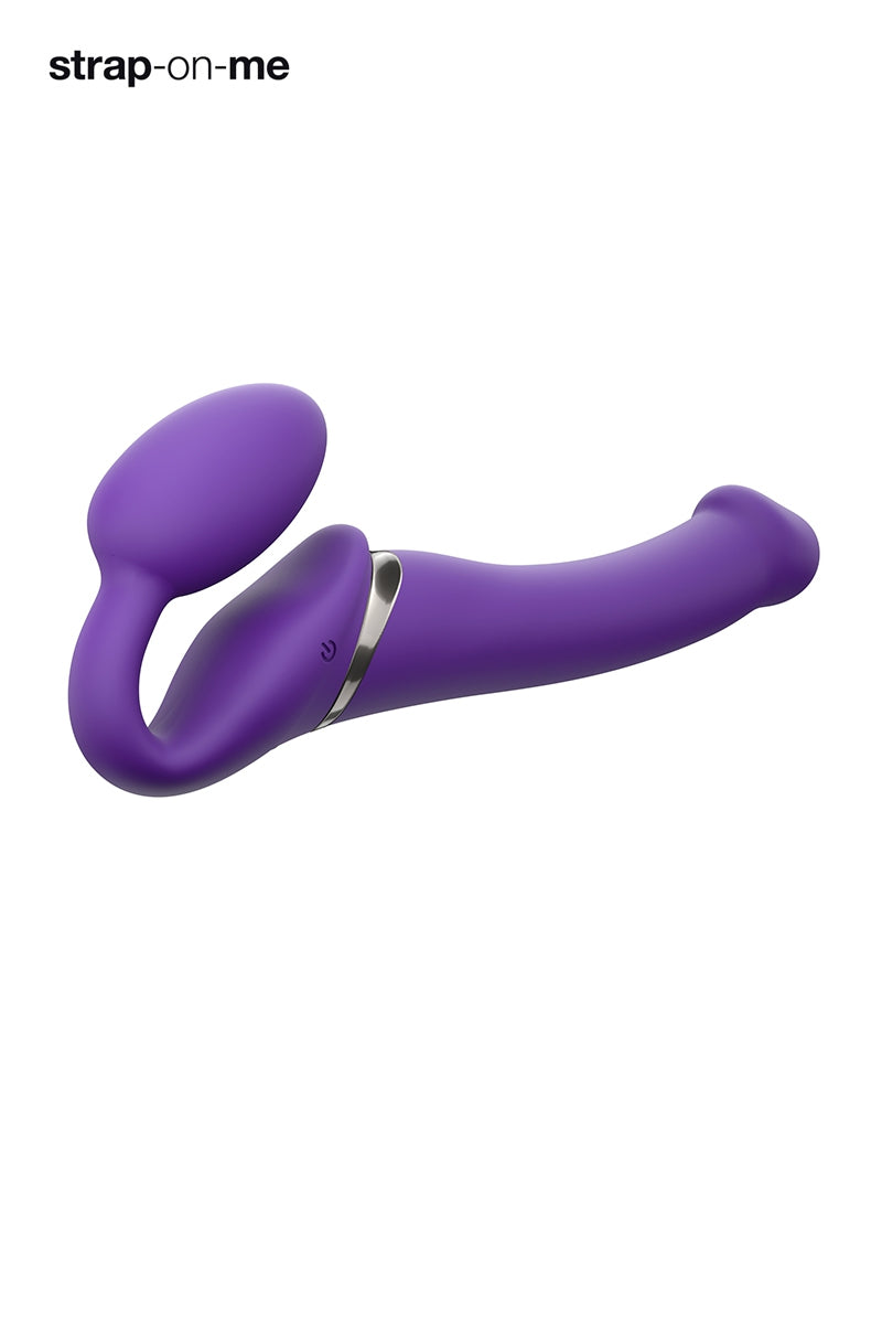 Gode Strap On Me vibrant sans harnais, coloris violet